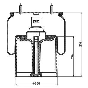 PETERS 084.083-73 Air Suspension Bellow