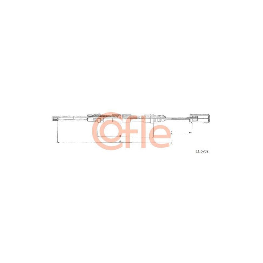 Cofle 92.11.6762 Hand Brake Cable for Renault Espace