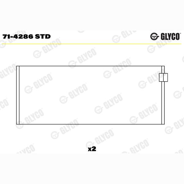 GLYCO 71-4286STD Connecting Rod Bearing