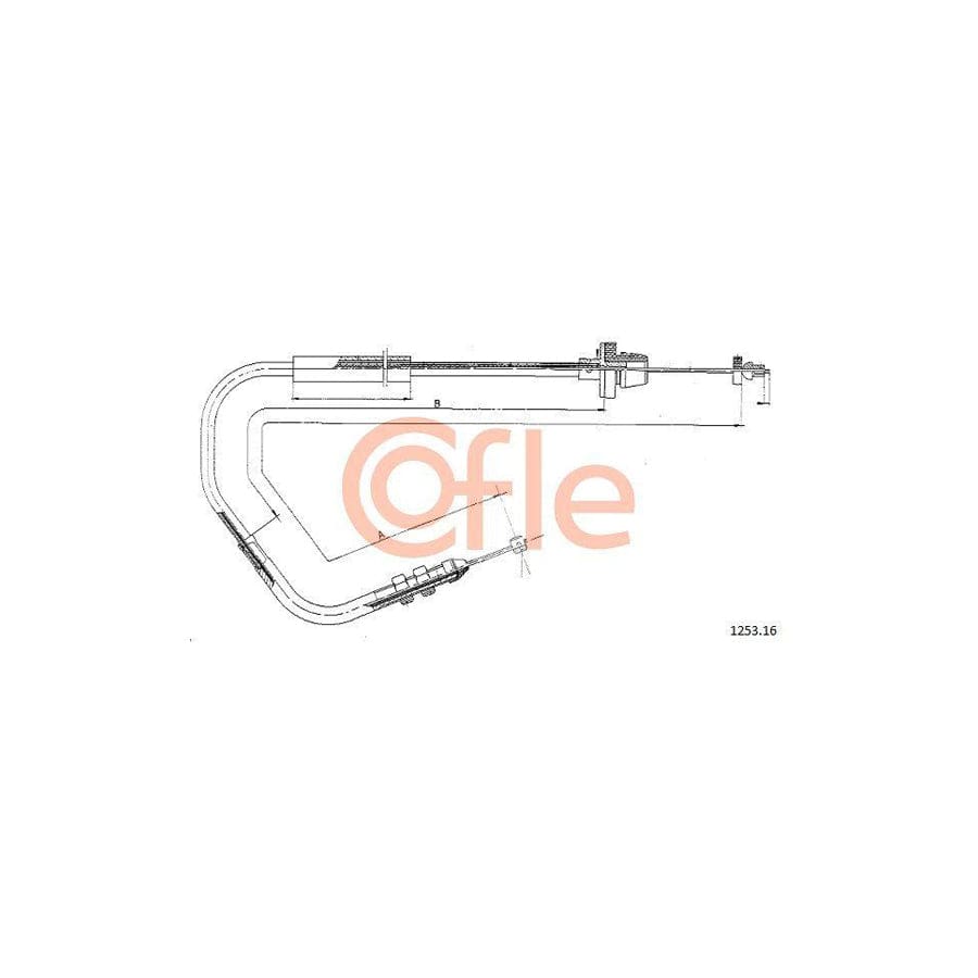 Cofle 92.1253.16 Throttle Cable for Fiat Uno Hatchback (146)