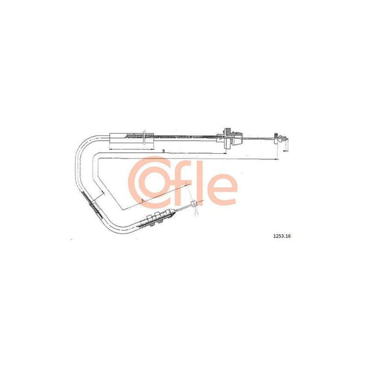 Cofle 92.1253.16 Throttle Cable for Fiat Uno Hatchback (146)