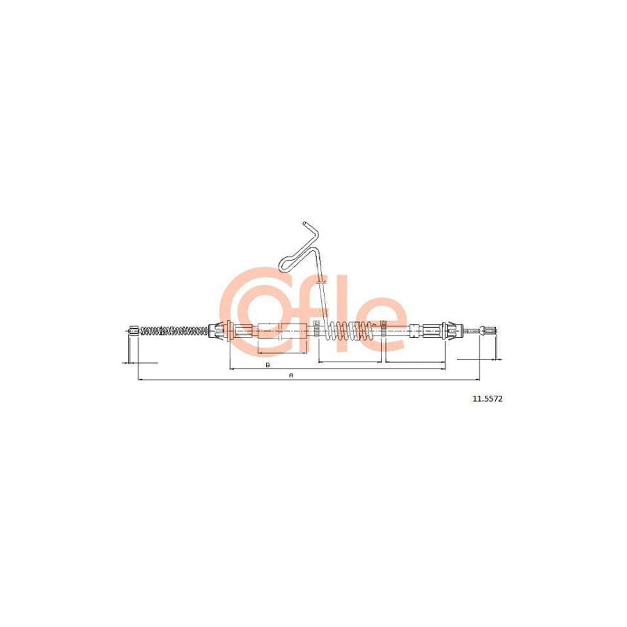 Cofle 92.11.5572 Hand Brake Cable for Ford Transit