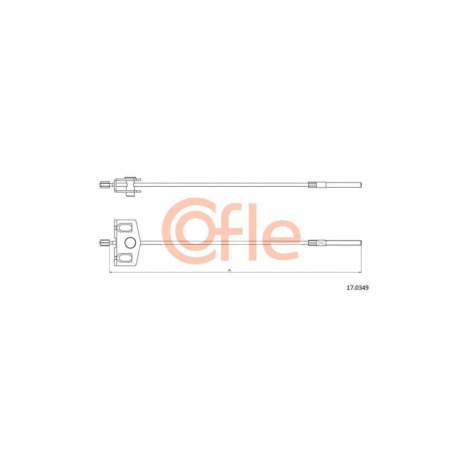 Cofle 17.0349 Hand Brake Cable for Nissan X-Trail (T31)