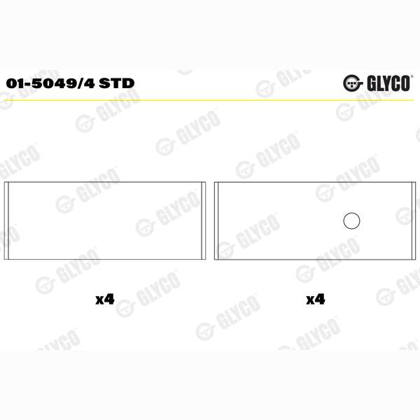GLYCO 01-5049/4STD Connecting Rod Bearing