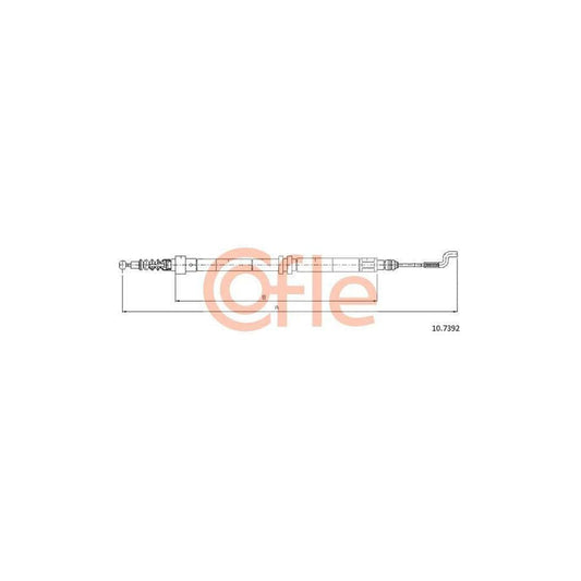 Cofle 10.7392 Hand Brake Cable for VW Transporter