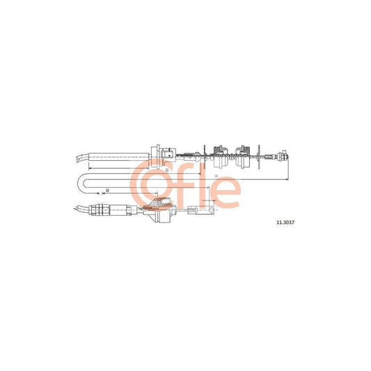 Cofle 11.3037 Clutch Cable for Peugeot 306