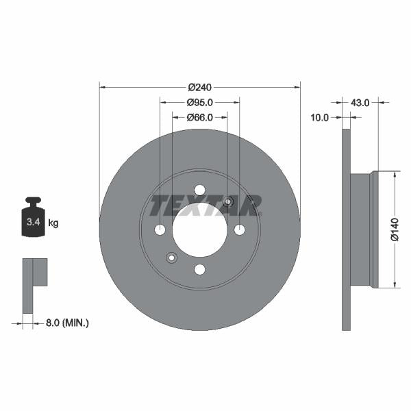 HERTH+BUSS JAKOPARTS J3270300 Brake Caliper Guide Sleeve Kit