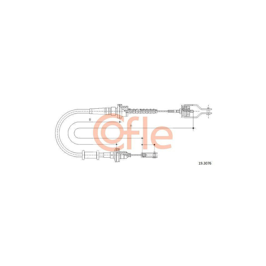 Cofle 19.3076 Clutch Cable for Nissan Sunny