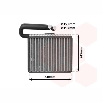 VAN WEZEL WEZ3700V399 Air Conditioning Evaporator