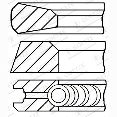 GOETZE 08-135500-10 Piston Ring Kit