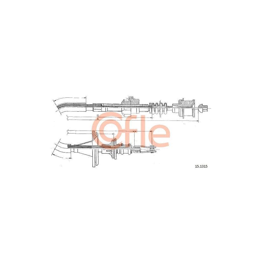 Cofle 1252.9 Clutch Cable for Fiat Uno Hatchback (146)