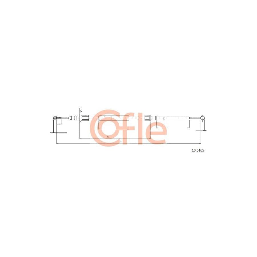 Cofle 92.10.5165 Hand Brake Cable for Land Rover Range Rover III (L322)