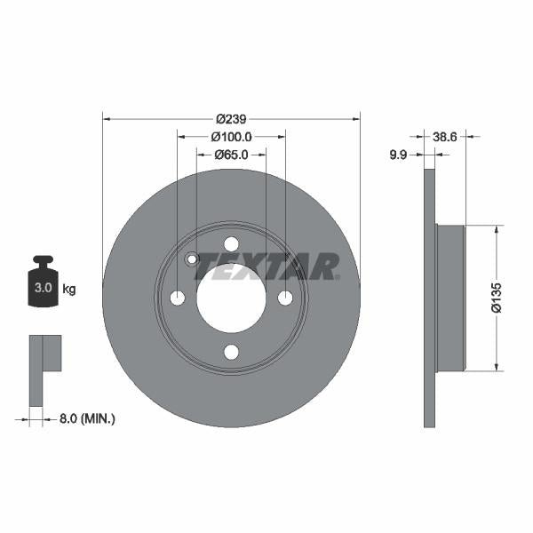 AUTOFREN SEINSA D7-133C Brake Caliper Guide Sleeve Kit