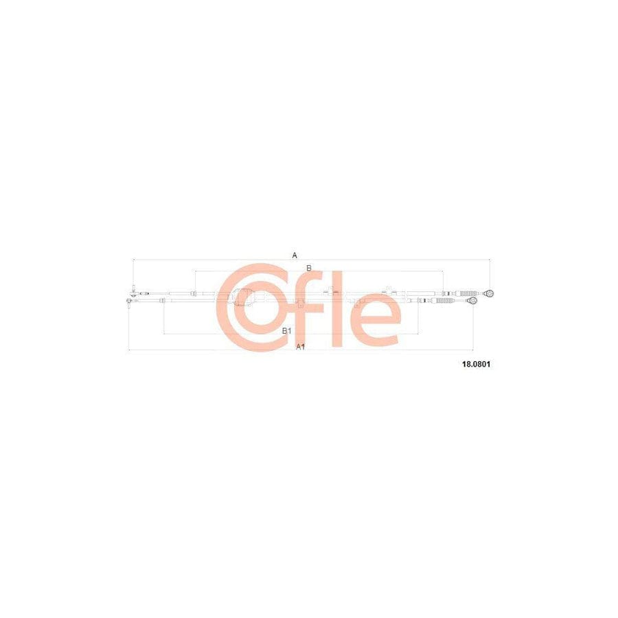 Cofle 92.18.0801 Cable, Manual Transmission for Nissan Cabstar E Platform / Chassis (Tl_, Vl_)