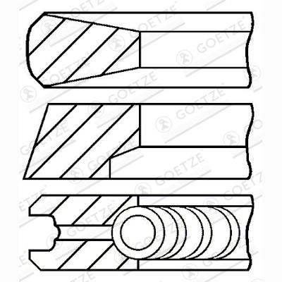 GOETZE 08-742300-00 Piston Ring Kit
