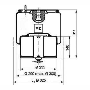 PETERS 084.282-71 Air Suspension Bellow