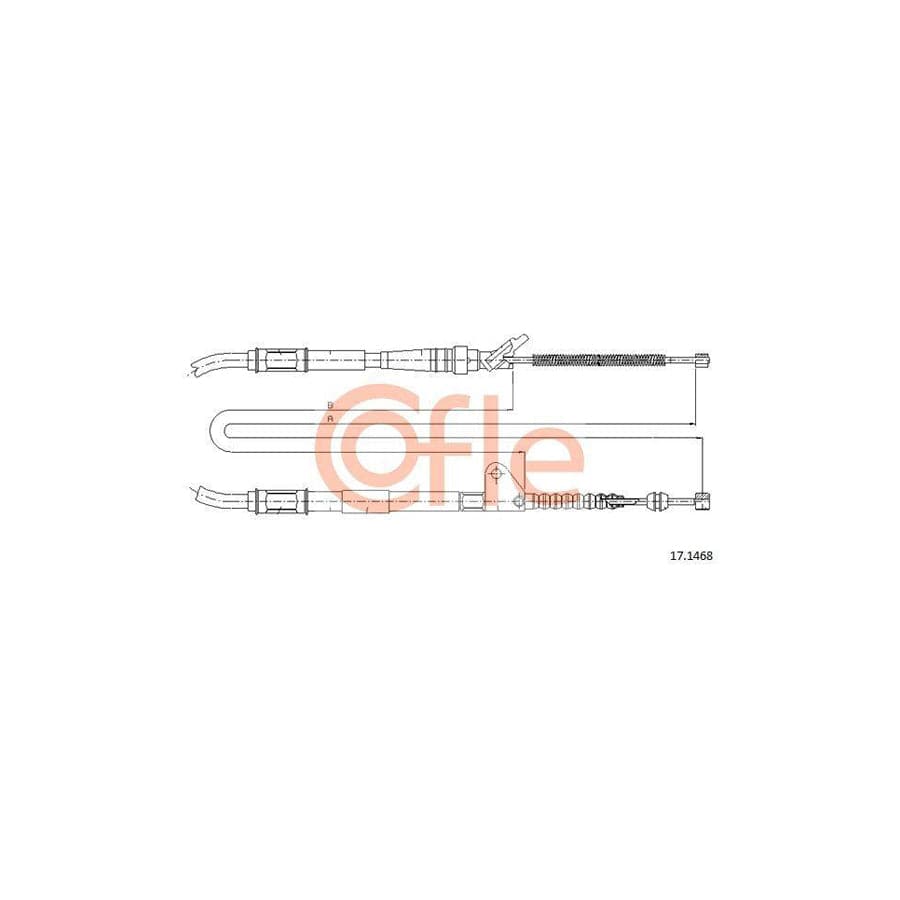 Cofle 17.1468 Hand Brake Cable for Toyota Carina