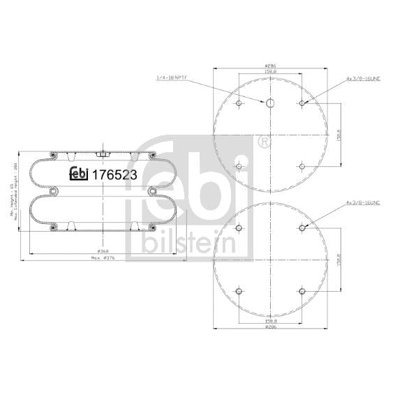 FEBI FE176523 Air Suspension Bellow