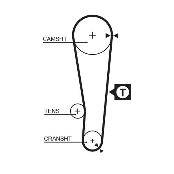 GATES GATT235RB Timing Belt