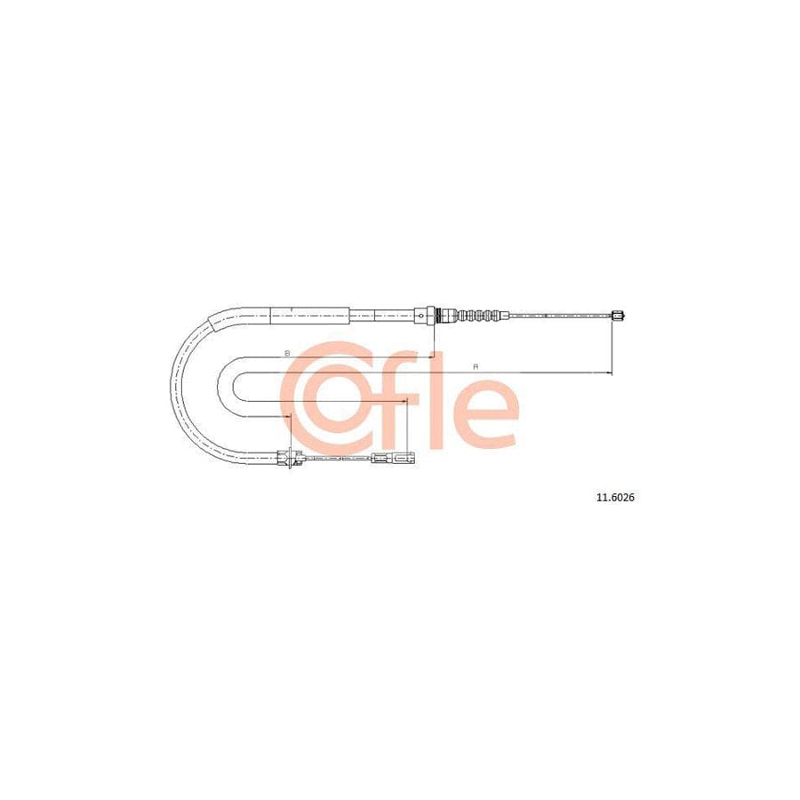 Cofle 11.6026 Hand Brake Cable for Peugeot 605 Saloon