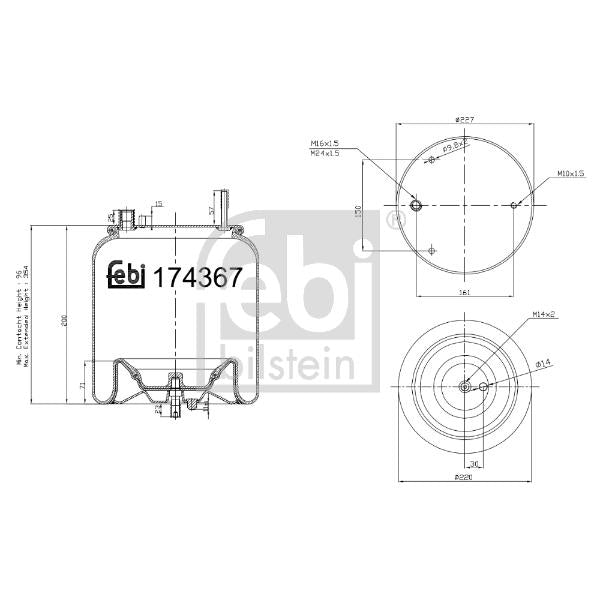 FEBI FE174367 Air Suspension Bellow