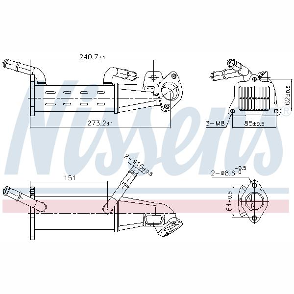 NISSENS NIS989451 Exhaust Gas Recirculation Cooler