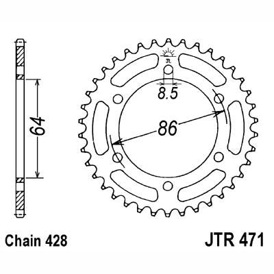 JT JTR471,48 Chain Sprocket