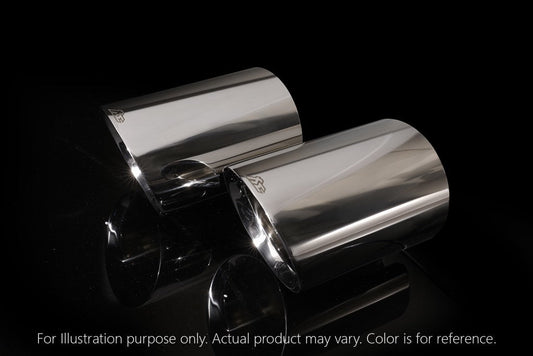 Fi Exhaust Quad Tips in Silver for Mercedes-Benz W218 W218 CLS400 CLS500 CLS550 (2012+)