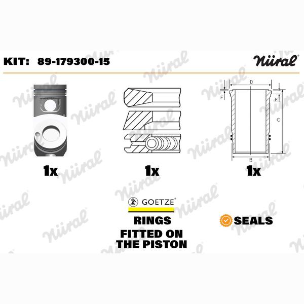 NURAL 8917930015 Piston/Cylinder Liner Repair Kit