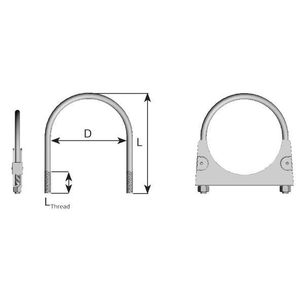 DINEX DIN90028 Exhaust System Clamping Piece