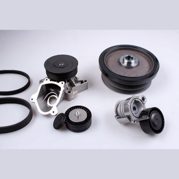 HEPU PK04660 Water Pump + V-Ribbed Belt Kit