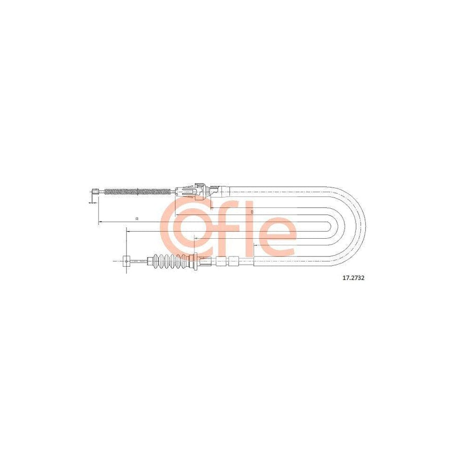 Cofle 92.17.2732 Hand Brake Cable for Opel Campo (Tf0, Tf1)