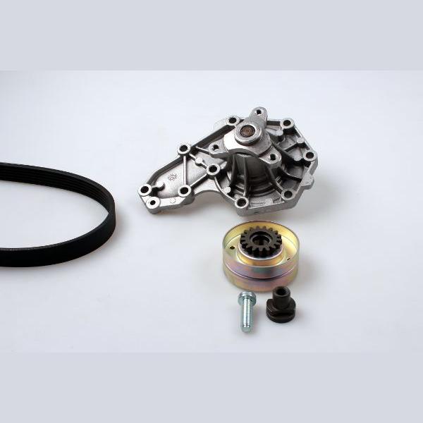 HEPU PK00540 Water Pump + V-Ribbed Belt Kit