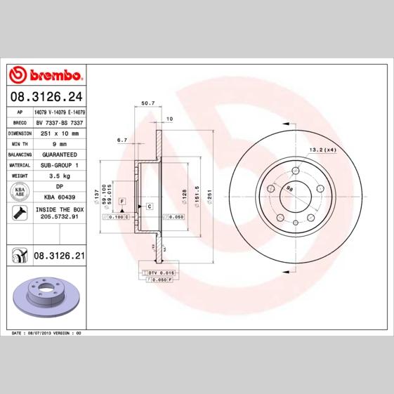 BPART F-1571 Disc Brake Caliper Repair Kit