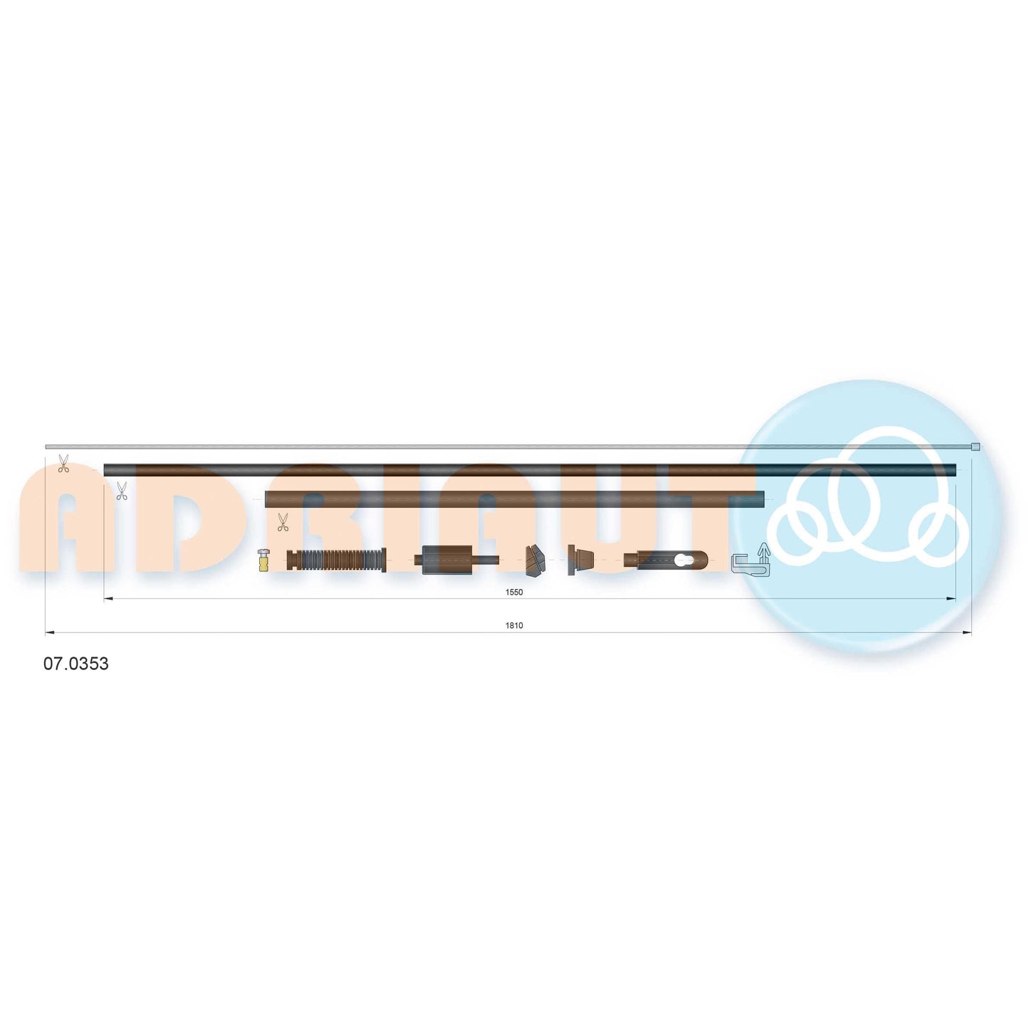 ADRIAUTO AD07.0353 Accelerator Cable