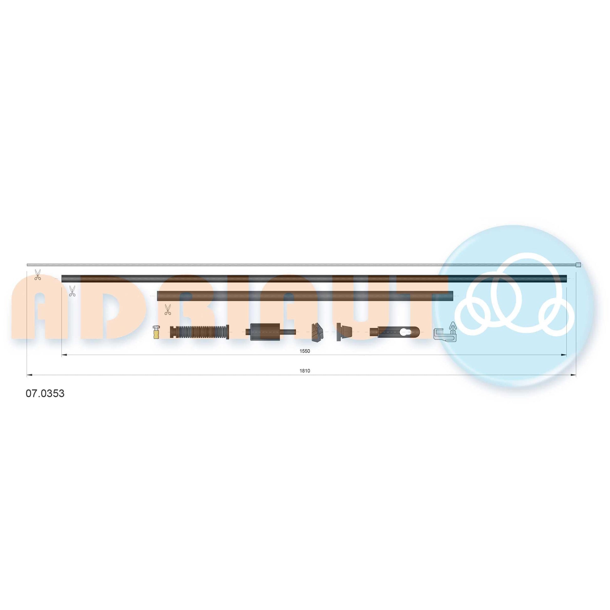 ADRIAUTO AD07.0353 Accelerator Cable