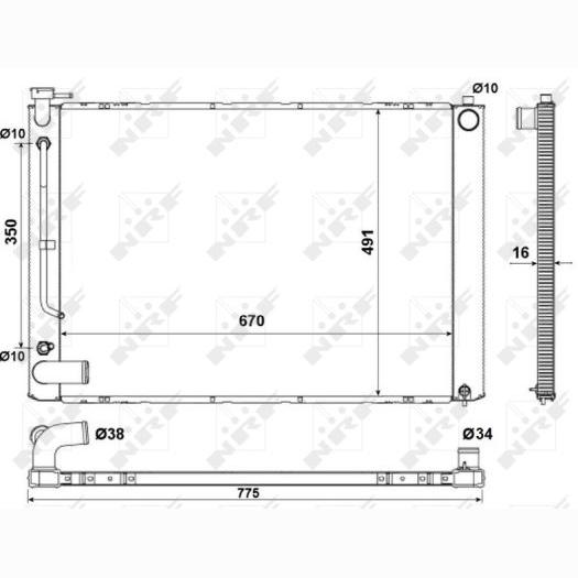 NRF NRF53681 Engine Radiator