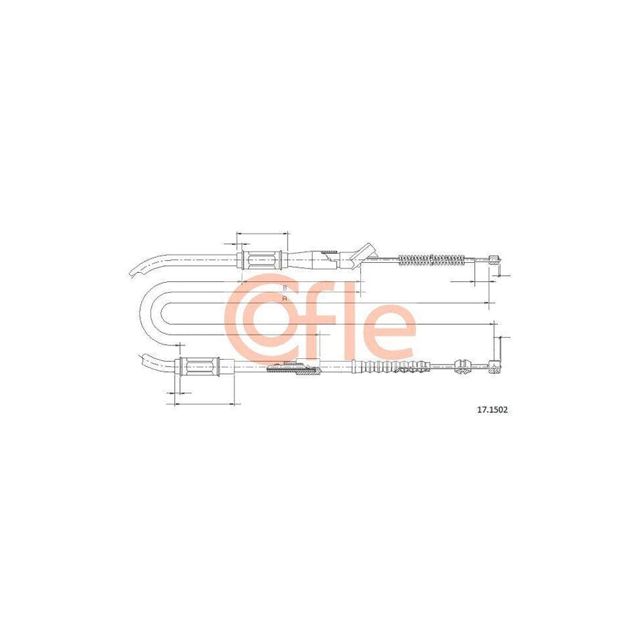 Cofle 17.1502 Hand Brake Cable for Toyota Camry