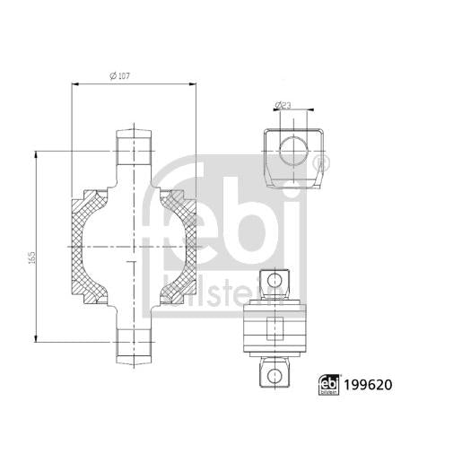 FEBI FE199620 Guide Strut Repair Kit