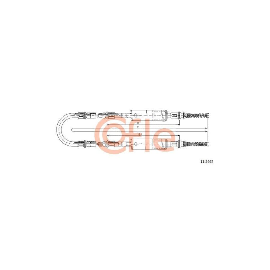 Cofle 11.5662 Hand Brake Cable for Ford Transit