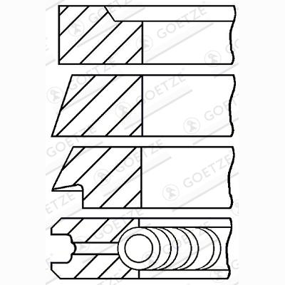 GOETZE 08-313800-10 Piston Ring Kit