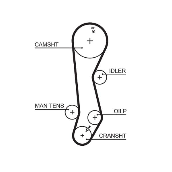 GATES GAT5389XS Timing Belt