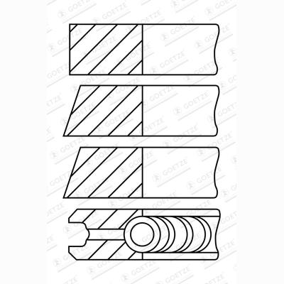 GOETZE 08-247200-00 Piston Ring Kit