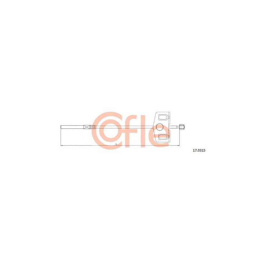 Cofle 92.17.0315 Hand Brake Cable for Nissan Juke (F15)