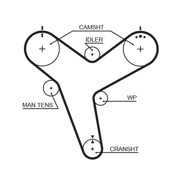 GATES GAT5380XS Timing Belt