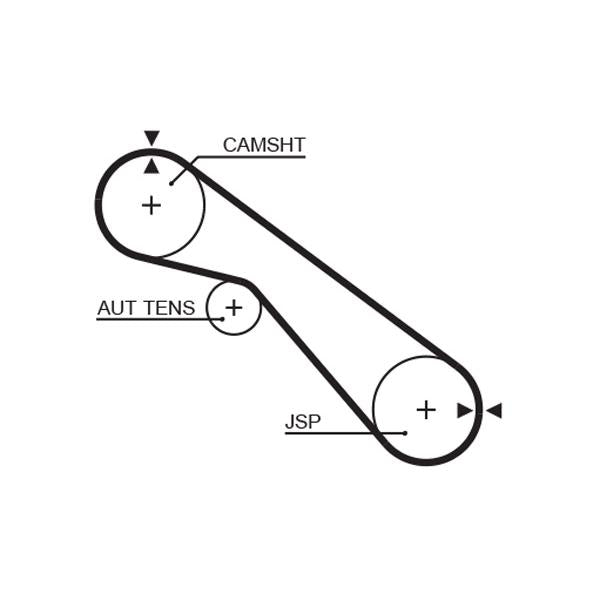 GATES GAT5405XS Timing Belt