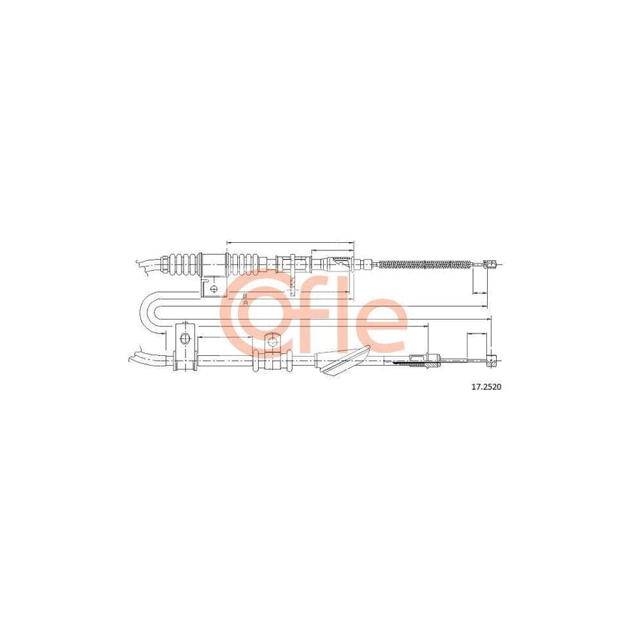 Cofle 17.2520 Hand Brake Cable for Hyundai Coupe I (Rd)