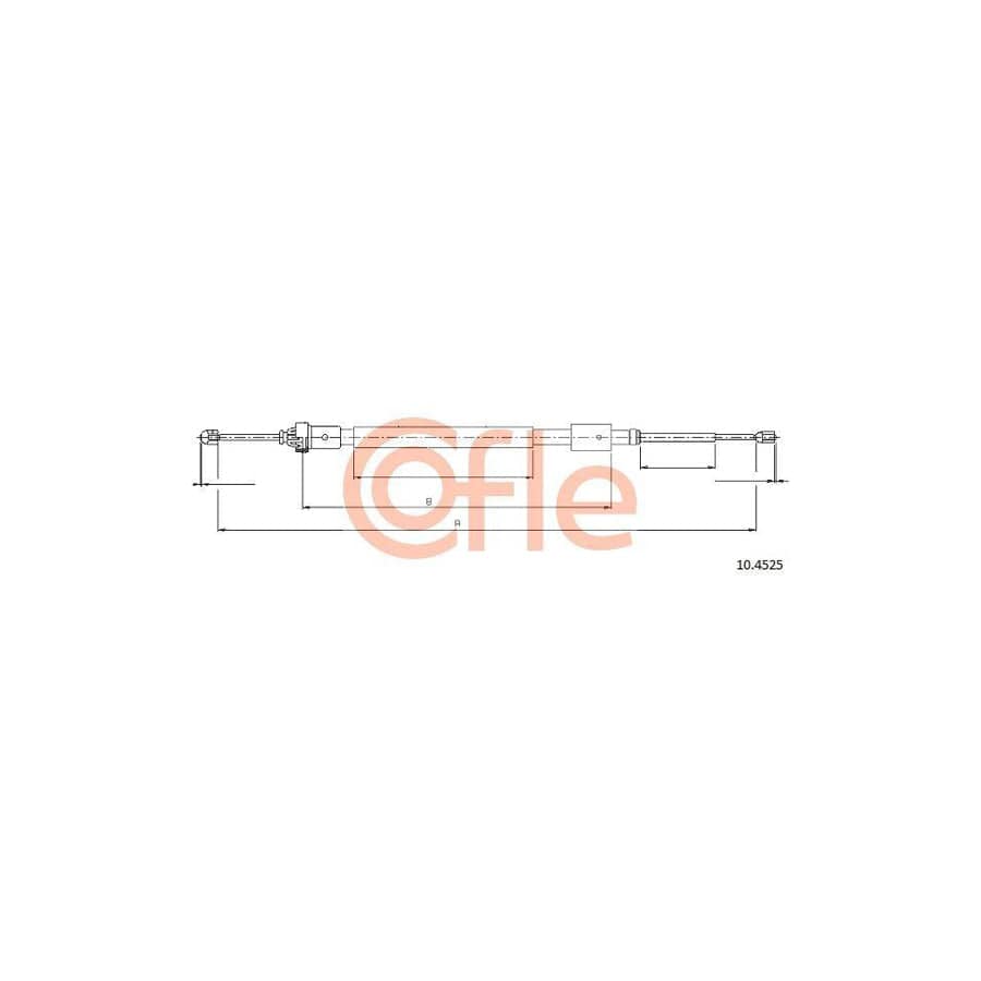 Cofle 92.10.4525 Hand Brake Cable for Citroen Ds3