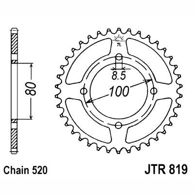 JT JTR819,46 Chain Sprocket