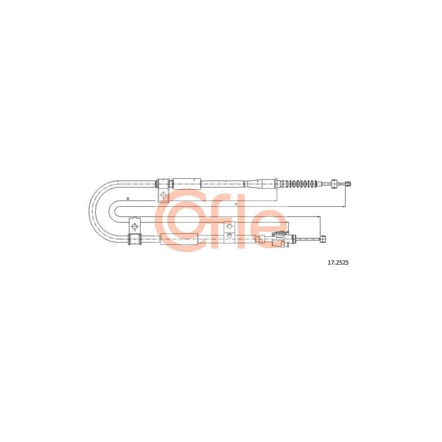 Cofle 92.17.2525 Hand Brake Cable for Hyundai Coupe
